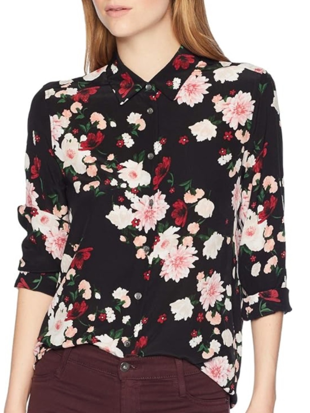 Equipment Garden Party Printed Essential Blouse Shirt Medium